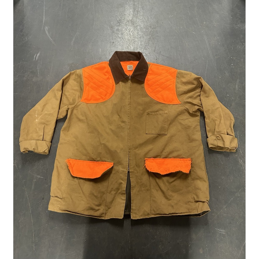 Vintage Ranger Men's Turkey Hunting Jacket Brown/Orange Size 3XL Full Zip Safety